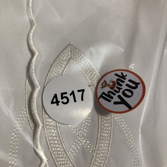 Anne Larson Cream Embellished Button Up, Women's Petite Small, Career Blouse Top - Picture 8 of 8